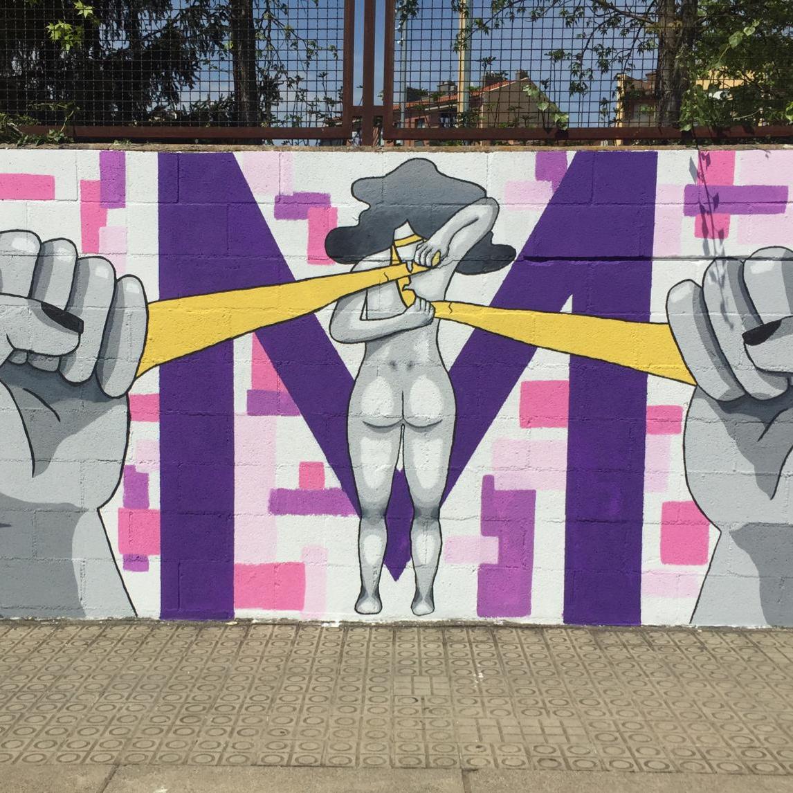 Detall del resultat final del mural